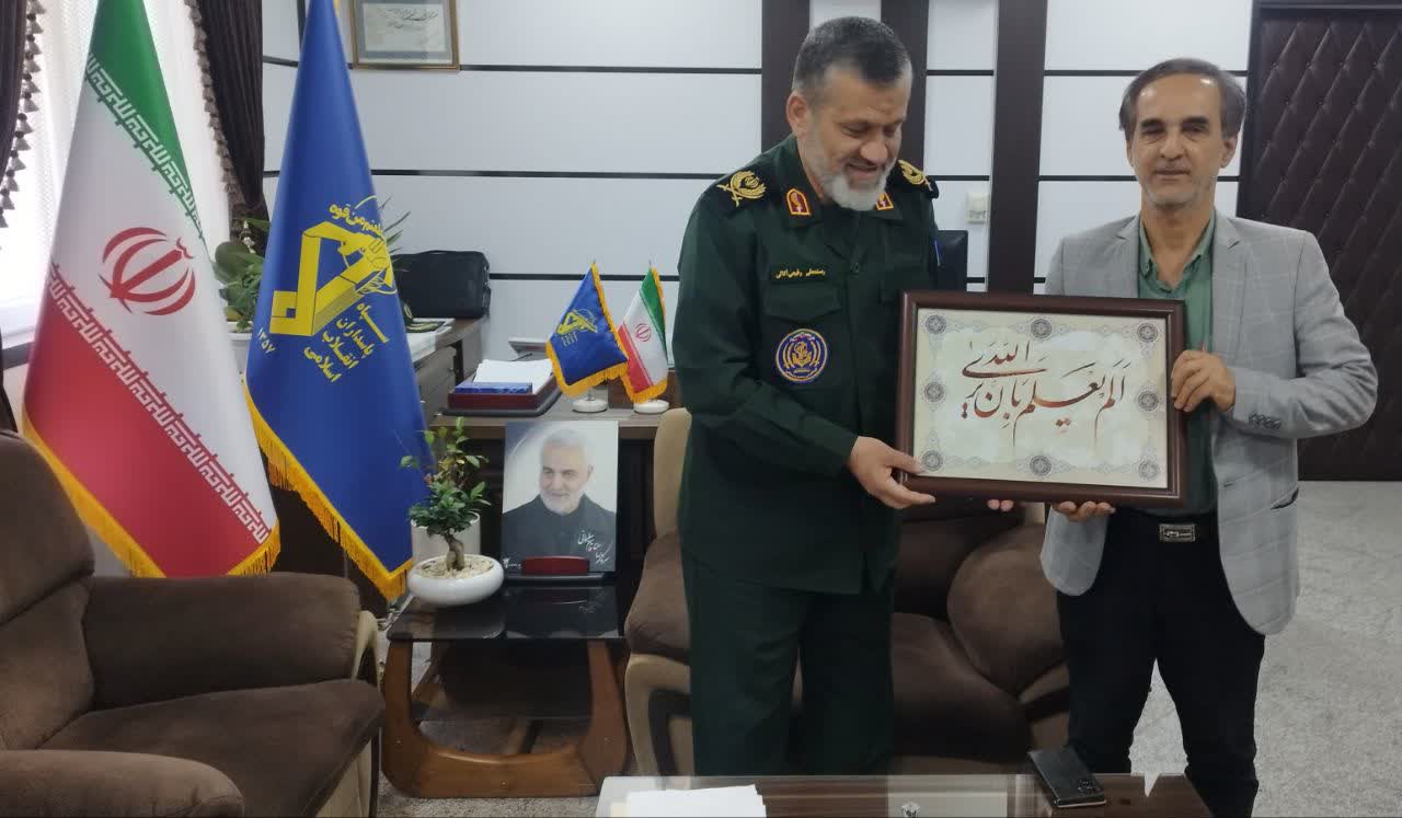 دیدار رزمنده هنرمند، استاد احمد پیله چی با سردار رفیعی آتاتی فرمانده سپاه صاحب الامر (عج) استان قزوین